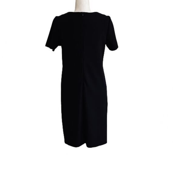 Chelsea & Theodore Black Pink Embroidered Floral Short Sleeve Shift Dress Size 6 - Picture 4 of 12